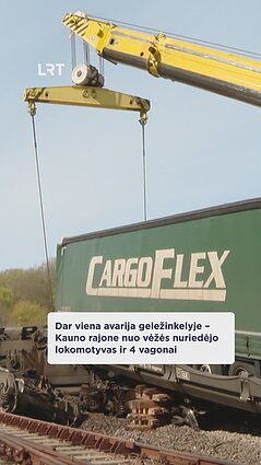 Krovininio traukinio avarija Kauno rajone: bus tiriamos visos versijos