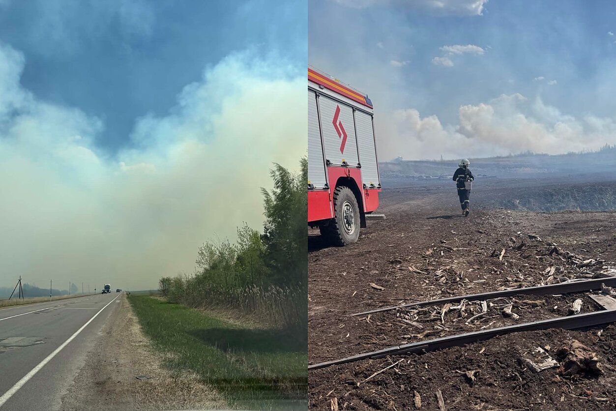 Gaisras Kupiškio rajone: dega durpynas, sutelktos gausios ugniagesių pajėgos