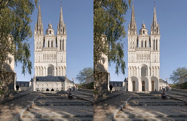 Rekonstrukcijos pagal istorinį piešinį ir Kengo Kuma konkursinio projekto palyginimas. Arch. Lucas Viar  