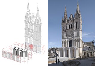 Įėjimas tampa ir galerija. Konkursinio projekto fragmentas ir realizacija