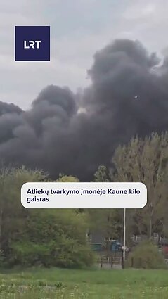 Atliekų tvarkymo įmonėje Kaune kilo gaisras