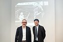 LNDM generalinis direktorius dr. Arūnas Gelūnas ir Jono Meko sūnus Sebastianas Mekas