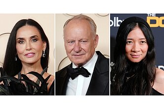 Demi Moore, Stellanas Skarsgårdas, Chloé Zhao