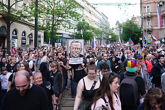 Protest w Pradze