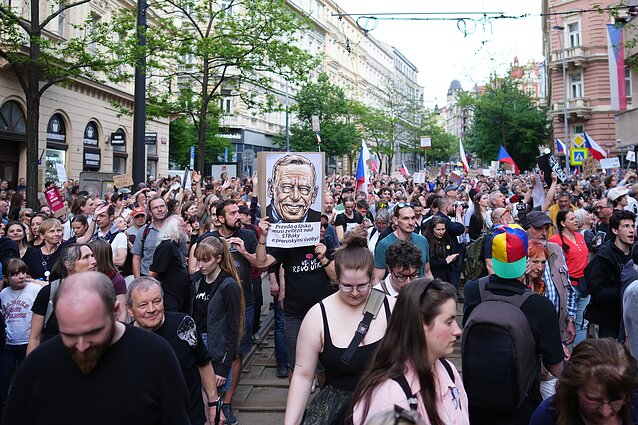 Protest w Pradze