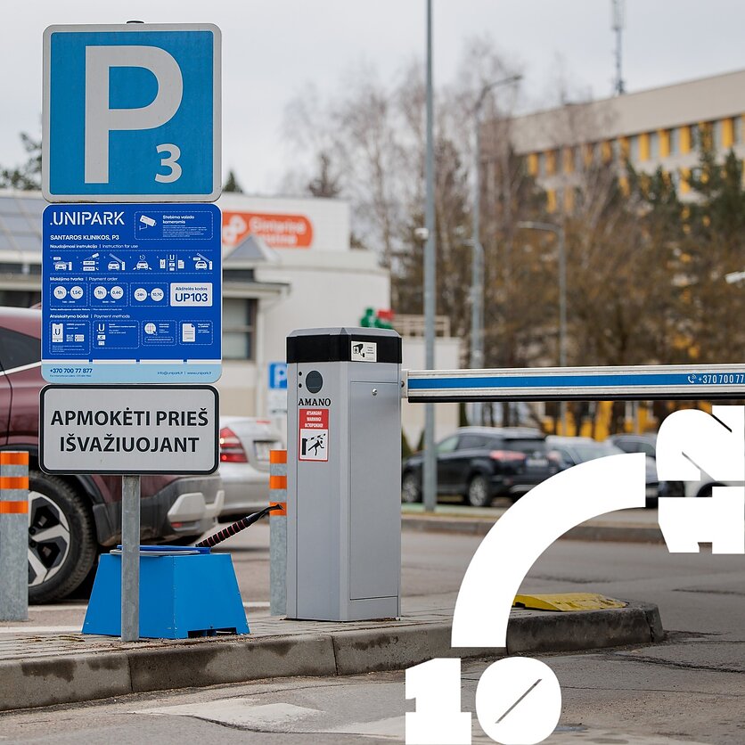 E. Blažio / LRT nuotr., Santariškių ligoninės parkavimo aikštelė