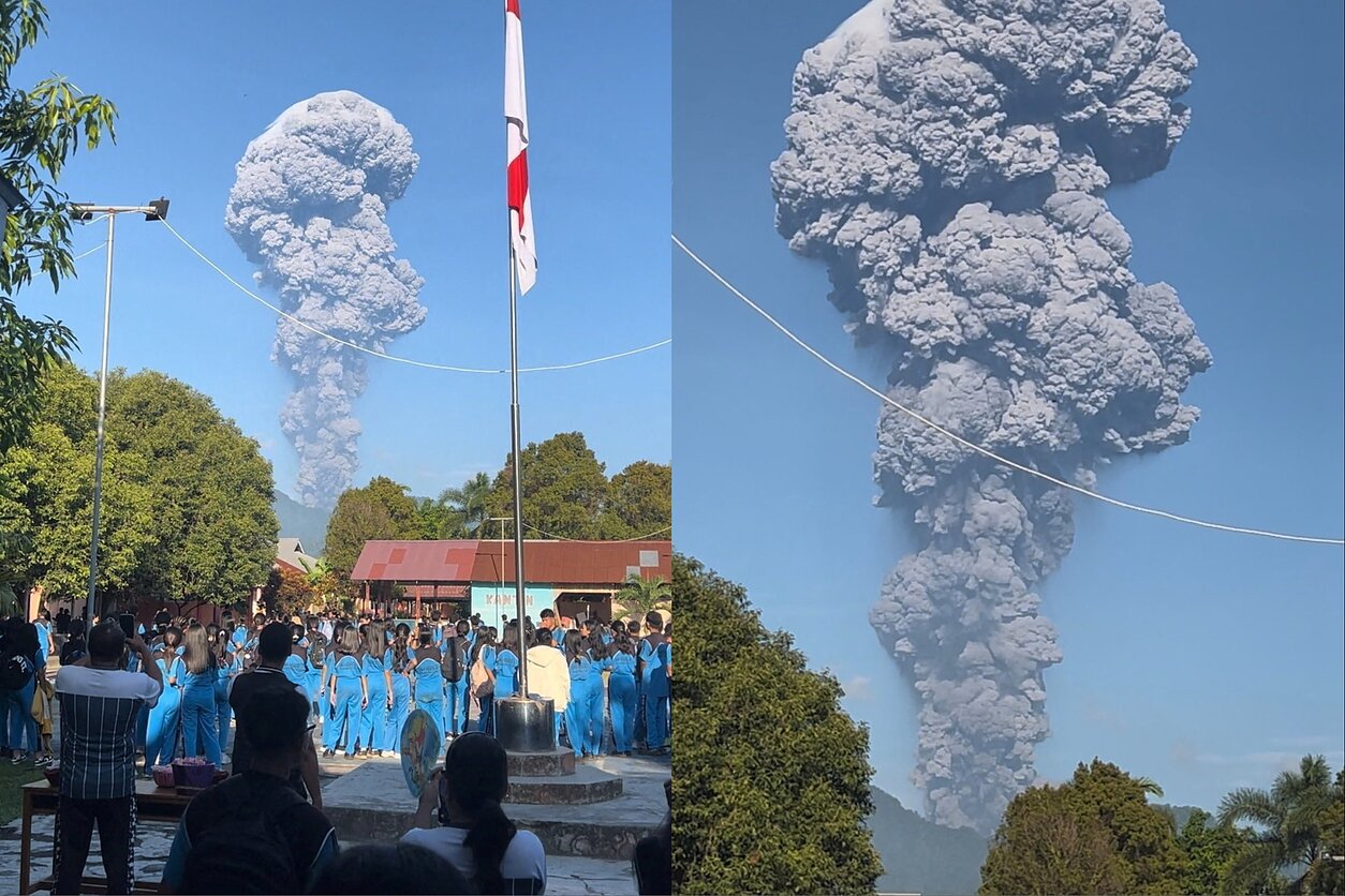 Indonezijoje išsiveržė ugnikalnis