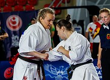 Brigita Gustaitytė. 2026 m. Europos kiokušin karatė čempionatas Batumyje Brigita Gustaitytė. 2026 m. Europos kiokušin karatė čempionatas Batumyje