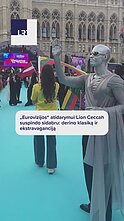 „Eurovizijos“ atidarymui Lietuvos atstovas Lion Ceccah suspindo sidabru