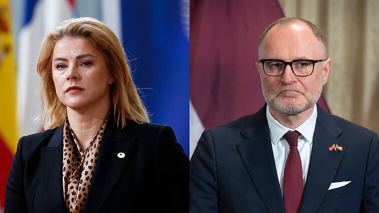 Latvijos premjerė apie gynybos ministro pasitraukimą: dronų incidentas buvo paskutinis šiaudas