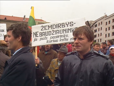 Žemdirbių mitingas Vilniuje 1991 metų gegužę