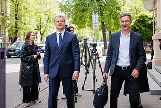 Gintautas Paluckas su advokatu atvyko į STT