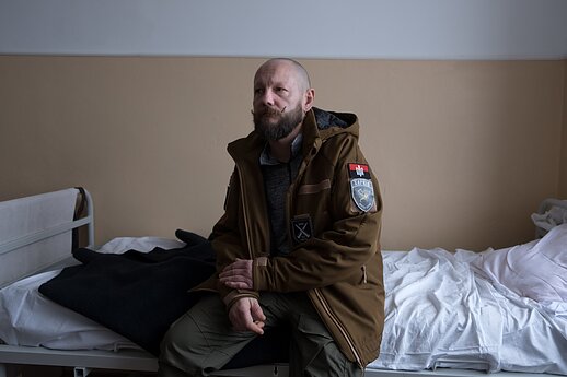 Linas Liutkevičius ligoninėje Ukrainoje.