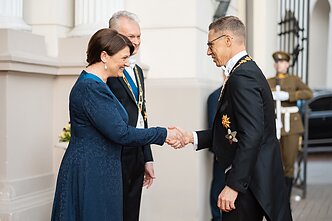 Lietuvos pirmoji pora surengė valstybinę vakarienę Suomijos pirmosios poros garbei