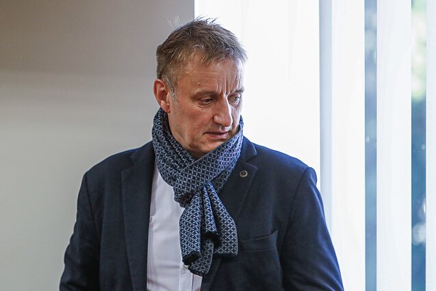 Šiaulių korupcijos bylos posėdis. Teisiamasis meras Artūras Visockas
