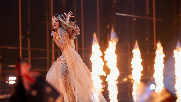 Eurovizija 2026. Finalas. Australija. Delta Goodrem – „Eclipse“ Eurovizija 2026. Finalas. Australija. Delta Goodrem – „Eclipse“