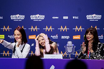 „Eurovizijos“ nugalėtojos Daros spaudos konferencija