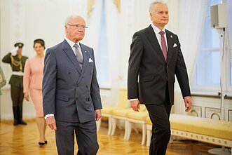 Švedijos karalius Karlas XVI Gustavas ir Gitanas Nausėda