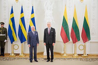 Švedijos karalius Karlas XVI Gustavas ir Gitanas Nausėda