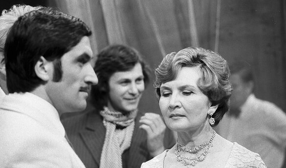Rimantas Štaras, Robertas Vaidotas, Antanina Mackevičiūtė. 1981 m. 