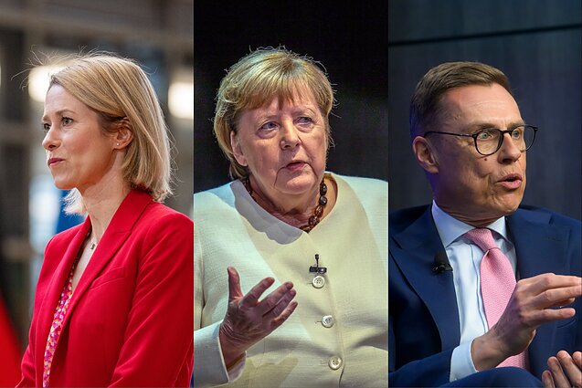 Kaja Kallas, Angela Merkel, Alexanderis Stubbas Kaja Kallas, Angela Merkel, Alexanderis Stubbas