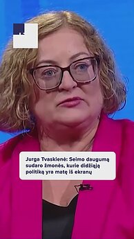 Tvaskienė: Seimo daugumą sudaro žmonės, kurie didžiąją politiką yra matę iš ekranų