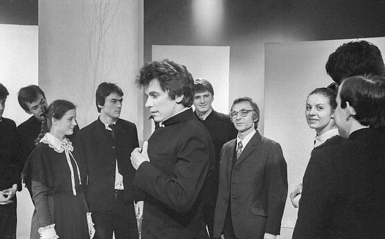 Albinas Arkauskas (centre).1982 m. 