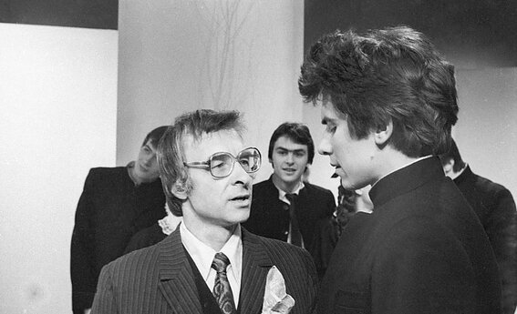 Ferdinandas Jakštys (kairėje) ir Albinas Arkauskas. 1982 m. 