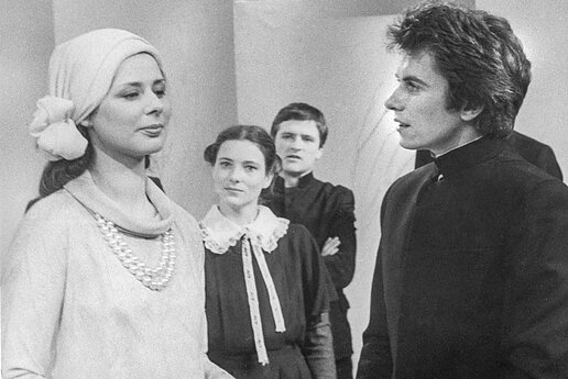 Ina Kartašova ir Albinas Arkauskas filmavimo metu. 1982 m. 