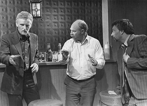 Iš kairės: Petras Venslovas, Bronius Talačka, Viktoras Valašinas. 1982 m. 
