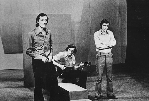 Iš kairės: Algis Matulionis, Valentinas Masalskis, Algis Kybartas. 1977 m. 