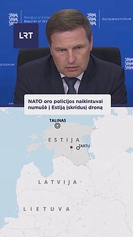 Estija numušė į šalį įskridusį droną