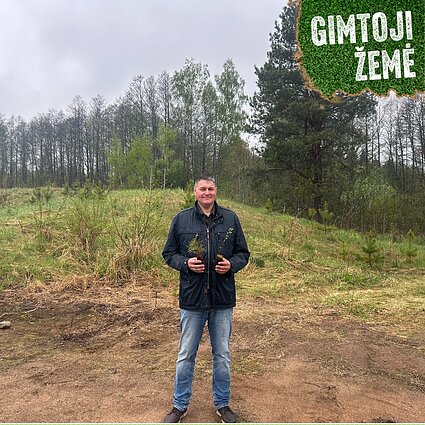 Zarasų rajone medelyną turintis miškininkas Kęstutis Stankevičius.