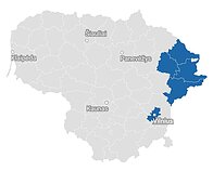 Районы Литвы, в которых объявлен желтый уровень воздушной угрозы