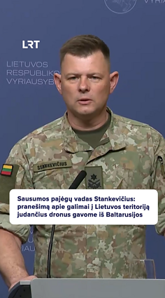 Baltarusija informavo apie galimai į Lietuvos teritoriją judančius dronus