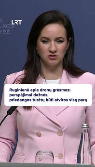 Ruginienė apie dronų grėsmes