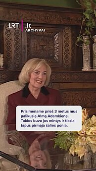 Prisimename prieš 3 metus mus palikusią Almą Adamkienę