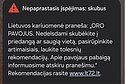Pranešimas dėl oro pavojaus 