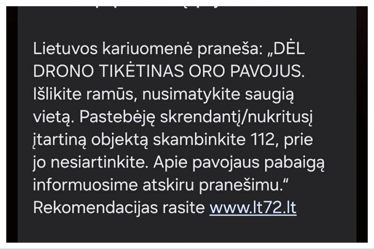 Pranešimas dėl oro pavojaus Pranešimas dėl oro pavojaus