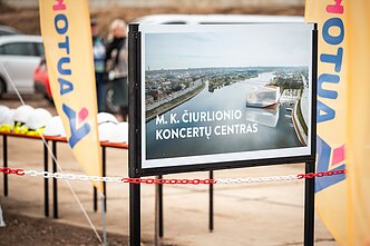 Darbų pradžia: M. K. Čiurlionio koncertų centro statybvietėje įkasta simbolinė kapsulė