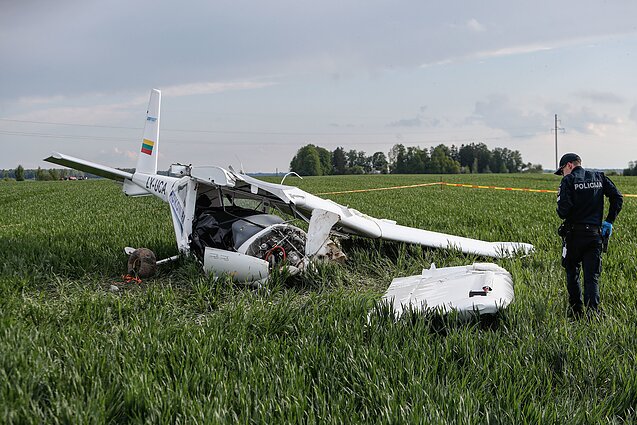 Netoli Rokonių kaimo nukrito lėktuvas, pilotas žuvo