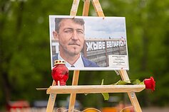 Solidarumo mitinge Vilniuje išreikštas palaikymas Baltarusijos politiniams kaliniams Solidarumo mitinge Vilniuje išreikštas palaikymas Baltarusijos politiniams kaliniams