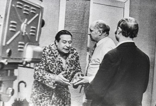 Algimantas Skripka (kairėje), Petras Likša. 1973 m. 