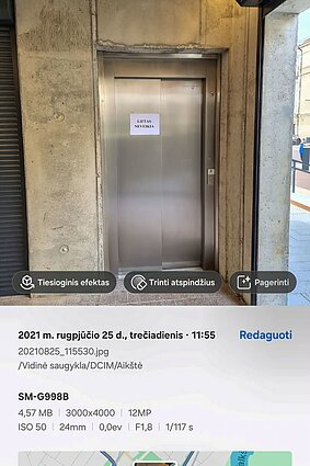 Liftas neveikė ir 2021 m. rugpjūtį, kai nuo atidarymo buvo praėję vos metai Liftas neveikė ir 2021 m. rugpjūtį, kai nuo atidarymo buvo praėję vos metai