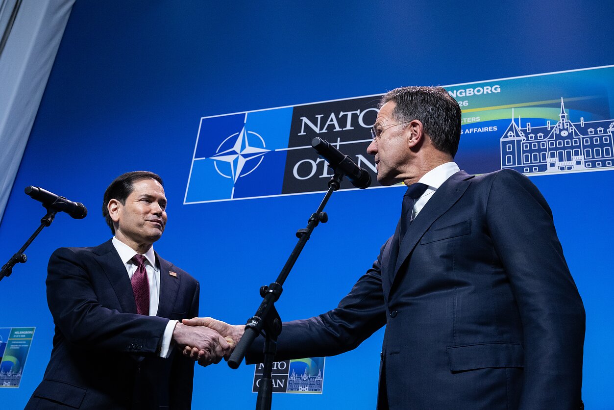 Marco Rubio (kairėje) ir Markas Rutte