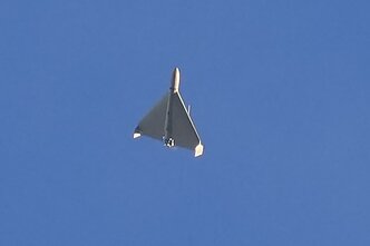 Malyje numuštas Rusijos dronas „Shahed“