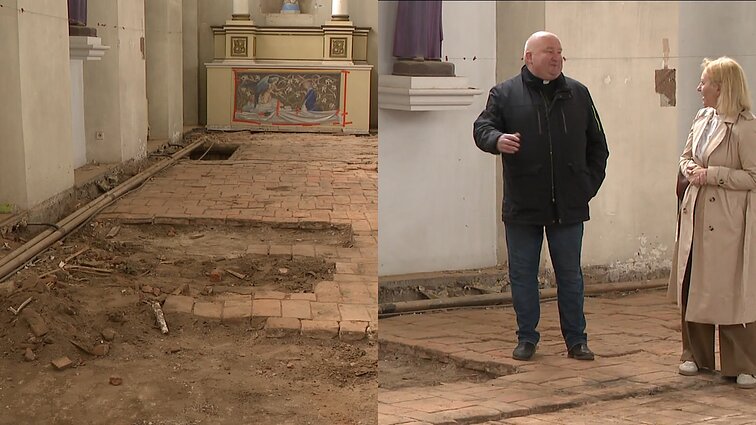 Jonavoje Šventojo Jokūbo bažnyčioje rastos pirmosios molinės bažnyčios grindys