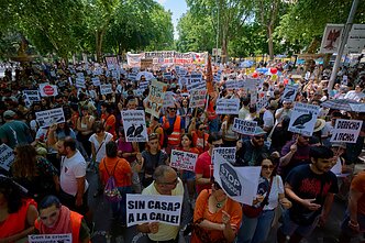 В Мадриде более 20 000 человек вышли на митинг арендаторов