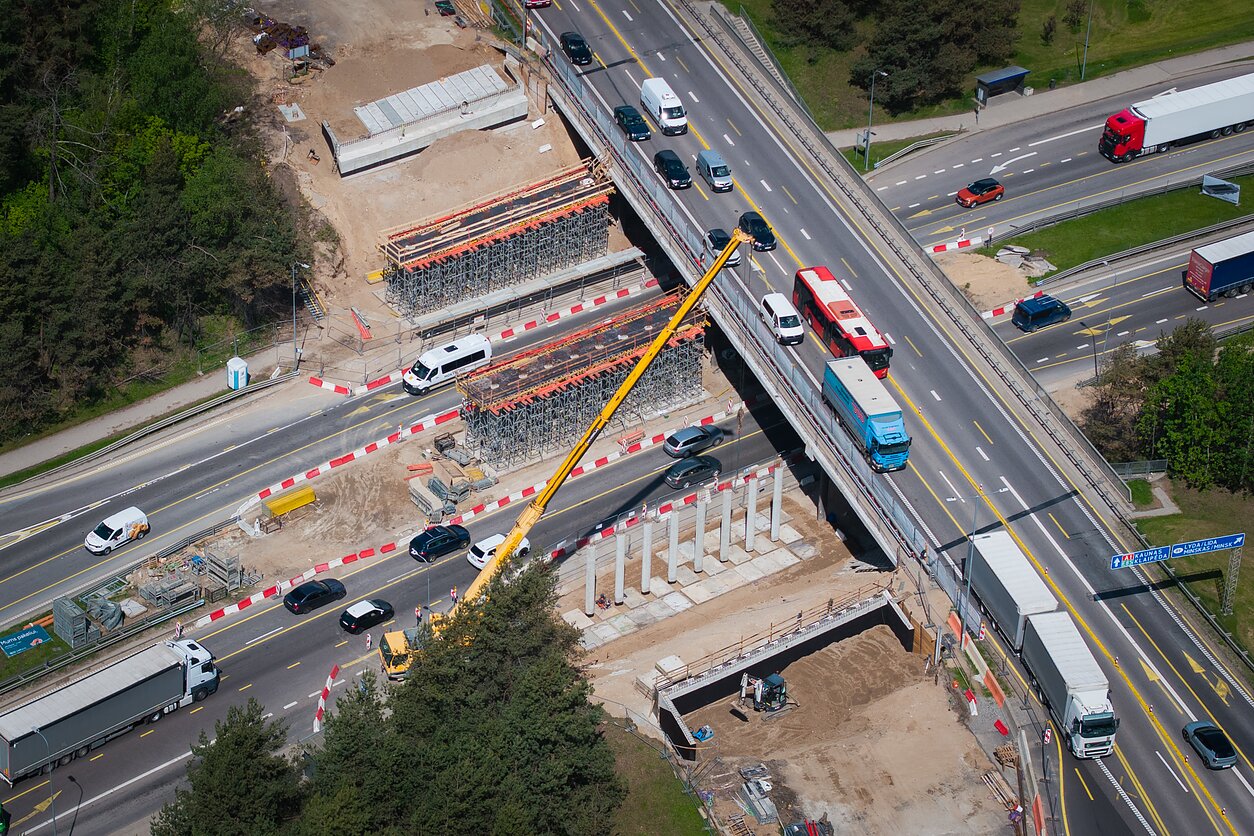 Gariūnų viaduko statybos