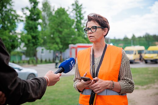 Gaisras Riešės gimnazijoje